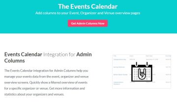 Admin Columns Pro – The Events Calendar Addon