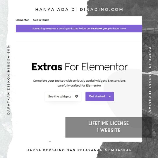 Elementor Extras Pro + Lifetime 1 Websites ORIGINAL LICENSE