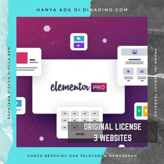 Elementor Pro Original Lisensi Untuk 3 Websites