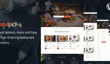 FoodPicky – Food Delivery Restaurant Directory WordPress Theme