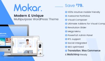 Mokar – Modern Multipurpose WordPress Theme